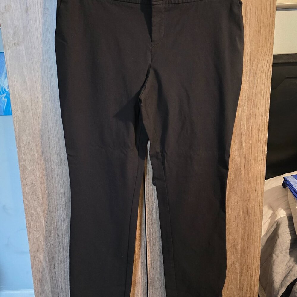Torrid Studio- Trouser Straight Deluxe Stretch Mid-Rise Pant- 16T, Black - Picture 4 of 9